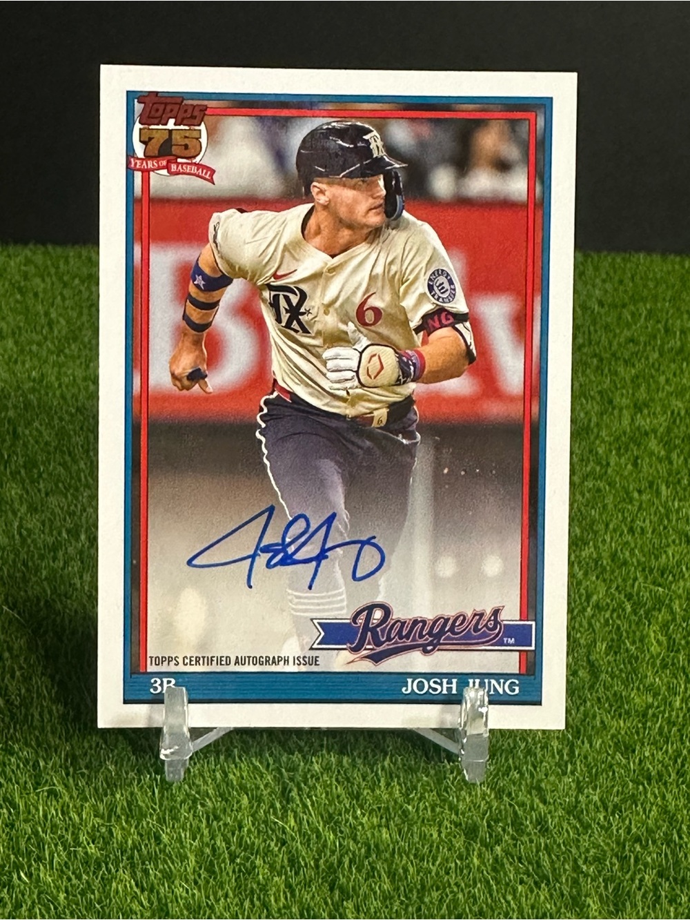 Josh Jung 2026 Topps Series 1  1991 Topps Auto #91A-JJU Rangers